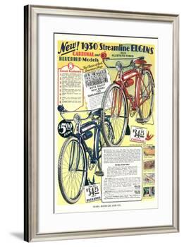 Ad for Elgin Bicycles-null-Framed Art Print