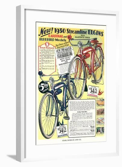 Ad for Elgin Bicycles-null-Framed Art Print