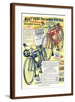 Ad for Elgin Bicycles-null-Framed Art Print