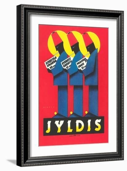 Ad for German Jyldis Cigarettes-null-Framed Art Print