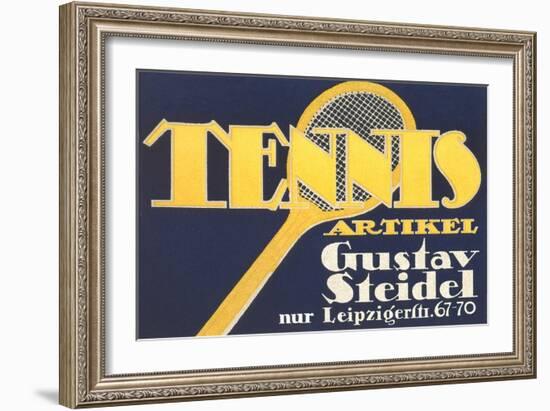 Ad for German Tennis Equipment-null-Framed Art Print