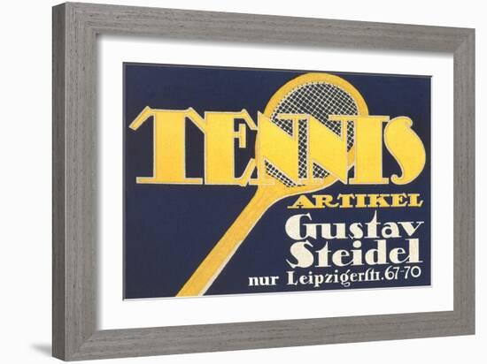 Ad for German Tennis Equipment-null-Framed Art Print