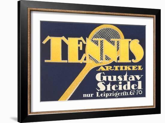 Ad for German Tennis Equipment-null-Framed Art Print