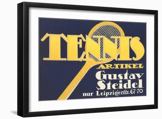 Ad for German Tennis Equipment-null-Framed Art Print