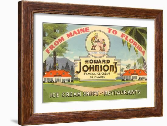 Ad for Howard Johnson's-null-Framed Art Print