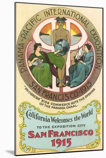 Ad for International Exposition, San Francisco, California-null-Mounted Art Print