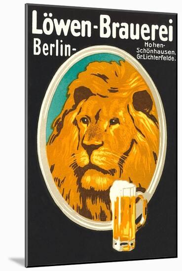 Ad for Lowen Beer-null-Mounted Art Print