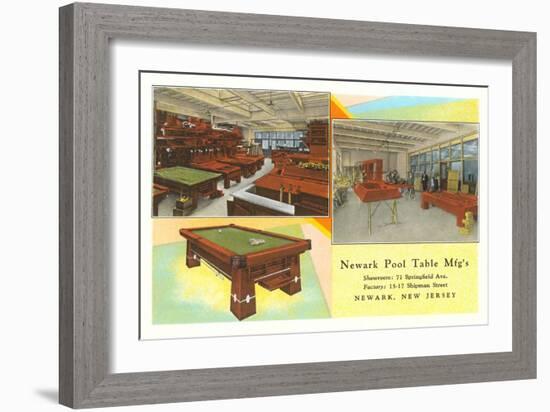 Ad for Pool Tables-null-Framed Art Print