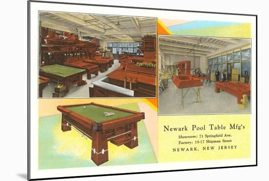 Ad for Pool Tables-null-Mounted Art Print