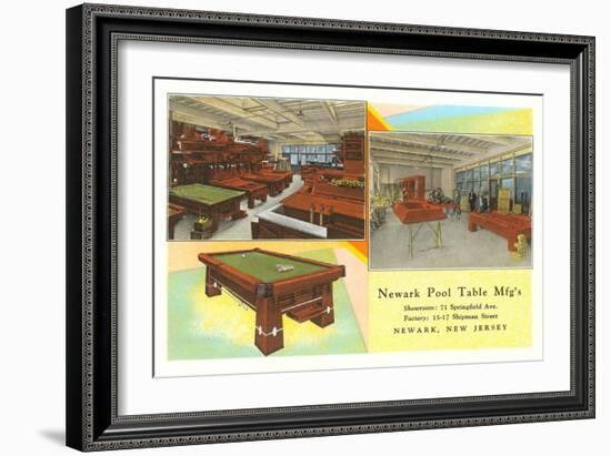 Ad for Pool Tables-null-Framed Art Print