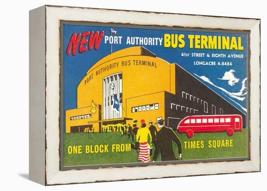 Ad for Port Authority Bus Terminal, New York City-null-Framed Stretched Canvas