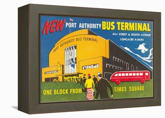 Ad for Port Authority Bus Terminal, New York City-null-Framed Stretched Canvas