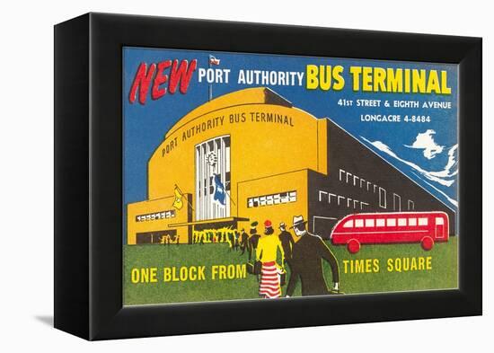 Ad for Port Authority Bus Terminal, New York City-null-Framed Stretched Canvas