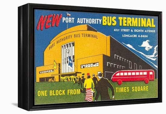 Ad for Port Authority Bus Terminal, New York City-null-Framed Stretched Canvas