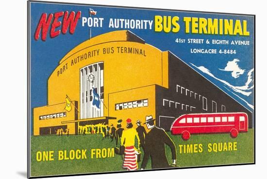 Ad for Port Authority Bus Terminal, New York City-null-Mounted Art Print