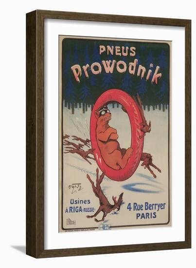 Ad for Prowodnik Tires-null-Framed Art Print