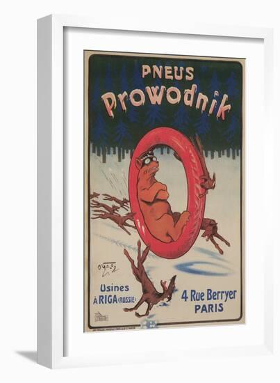 Ad for Prowodnik Tires-null-Framed Art Print