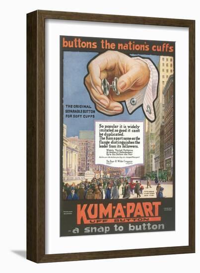 Ad for Separable Cuff Button-null-Framed Giclee Print