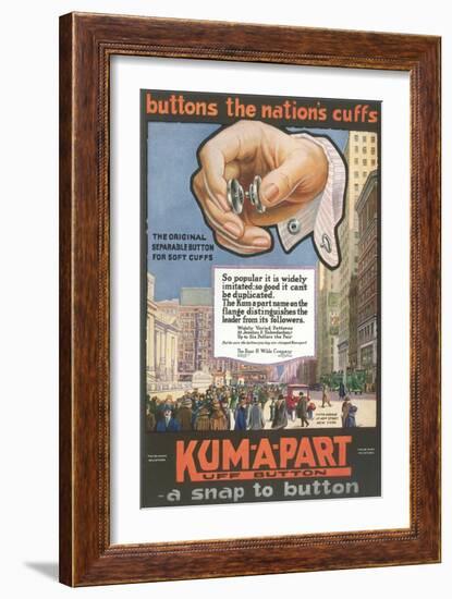 Ad for Separable Cuff Button-null-Framed Giclee Print