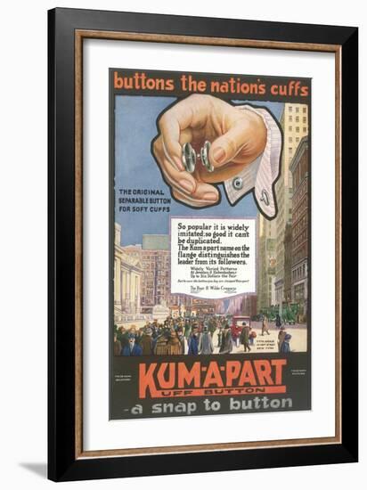 Ad for Separable Cuff Button-null-Framed Giclee Print