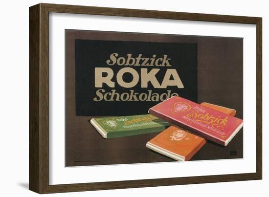Ad for Sobfzick Roka Chocolate-null-Framed Giclee Print