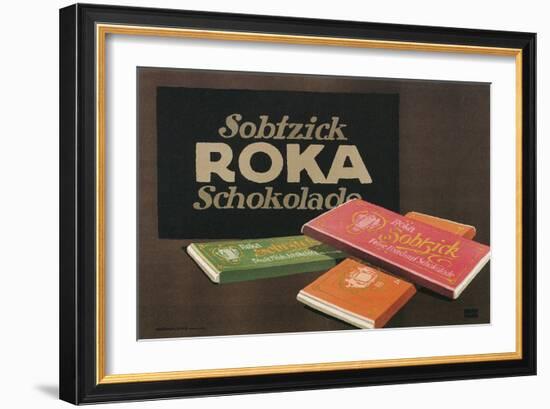 Ad for Sobfzick Roka Chocolate-null-Framed Giclee Print