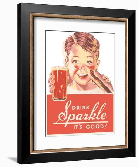 Ad for Sparkle Soft Drink--Framed Art Print