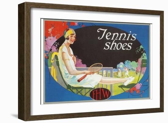 Ad for Tennis Shoes-null-Framed Art Print