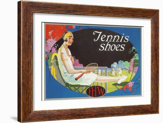 Ad for Tennis Shoes-null-Framed Art Print