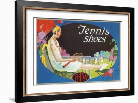 Ad for Tennis Shoes-null-Framed Art Print