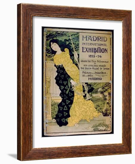 Ad for the 'Madrid International Exhibition of 1893-94' at the Palace of Industry and Arts-Spanish School-Framed Giclee Print