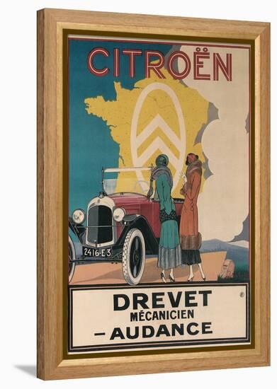 Ad for Twenties Citroen-null-Framed Stretched Canvas