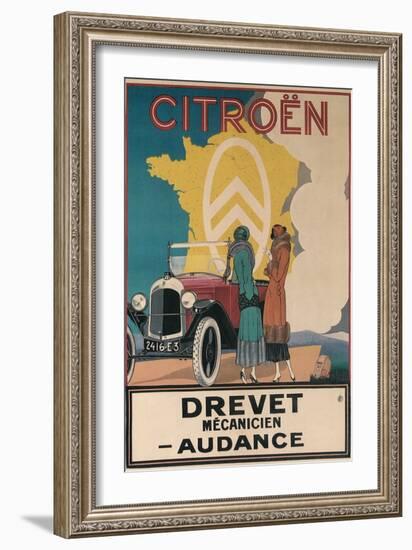 Ad for Twenties Citroen-null-Framed Art Print