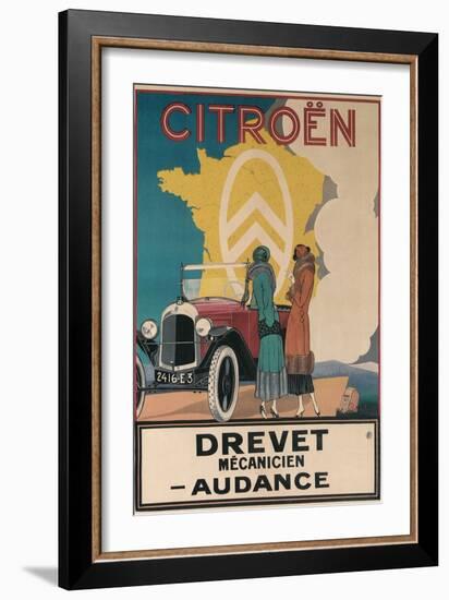 Ad for Twenties Citroen-null-Framed Art Print