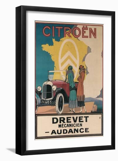 Ad for Twenties Citroen-null-Framed Art Print