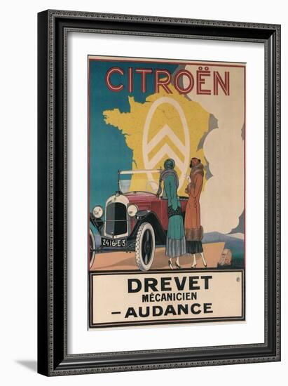 Ad for Twenties Citroen-null-Framed Art Print