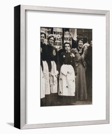 Ada Flatman, British suffragette, at a demonstration she organised in Liverpool, 1909-Unknown-Framed Photographic Print