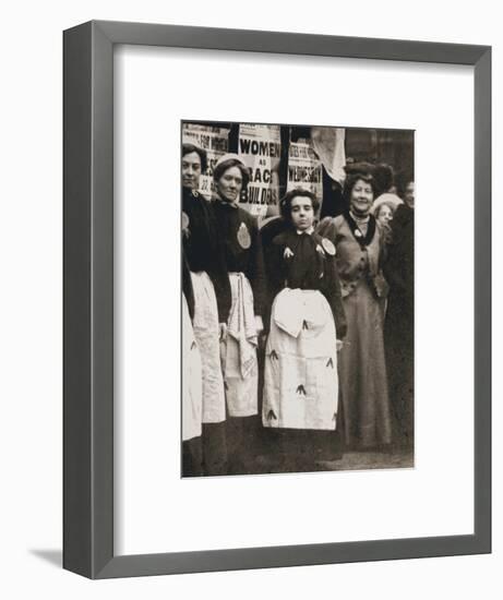 Ada Flatman, British suffragette, at a demonstration she organised in Liverpool, 1909-Unknown-Framed Photographic Print