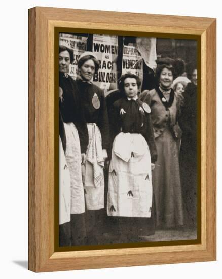 Ada Flatman, British suffragette, at a demonstration she organised in Liverpool, 1909-Unknown-Framed Premier Image Canvas