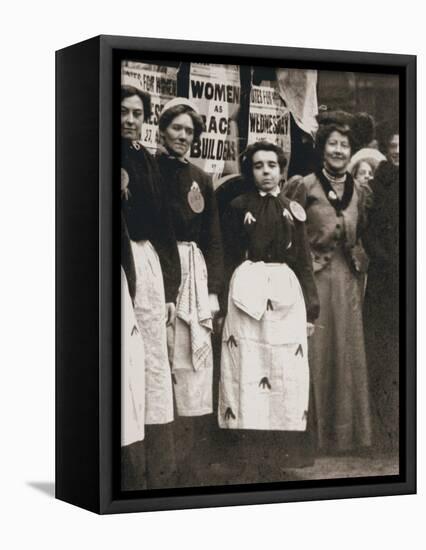 Ada Flatman, British suffragette, at a demonstration she organised in Liverpool, 1909-Unknown-Framed Premier Image Canvas