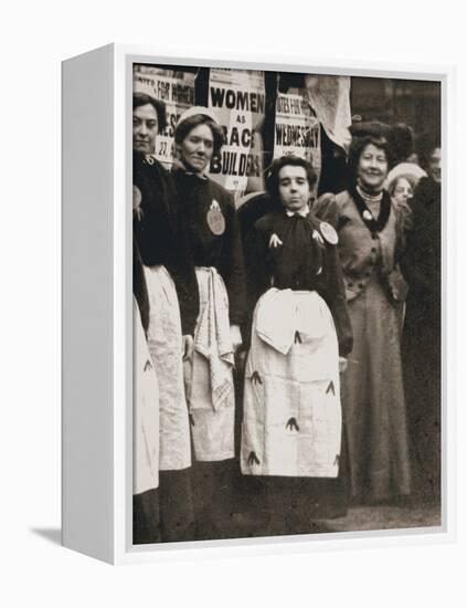 Ada Flatman, British suffragette, at a demonstration she organised in Liverpool, 1909-Unknown-Framed Premier Image Canvas