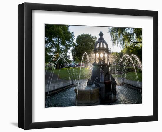 Ada lewis trough in Maidenhead is illuminated from behind by the setting sun-Charles Bowman-Framed Photographic Print