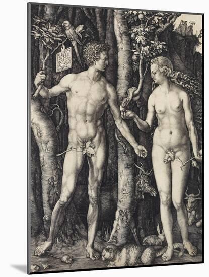 Adam and Eve, 1504-Albrecht Dürer-Mounted Giclee Print