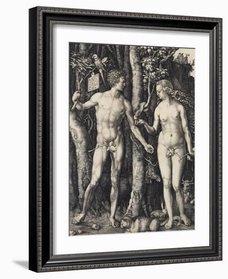 Adam and Eve, 1504-Albrecht Dürer-Framed Giclee Print