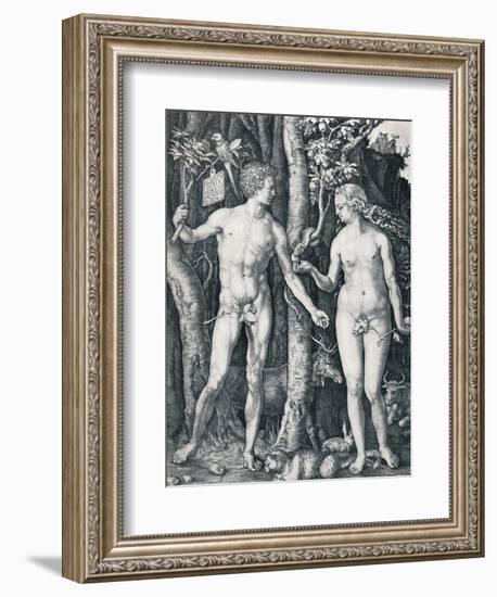 Adam and Eve, 1504-Albrecht Dürer-Framed Giclee Print