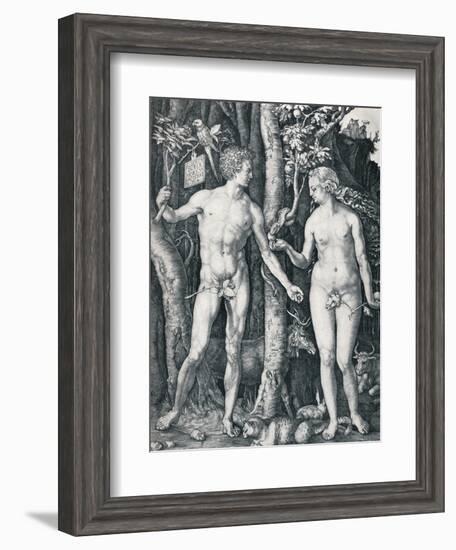 Adam and Eve, 1504-Albrecht Dürer-Framed Giclee Print