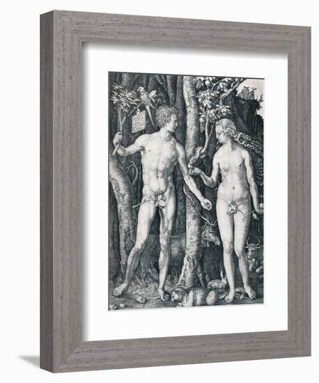 Adam and Eve, 1504-Albrecht Dürer-Framed Giclee Print