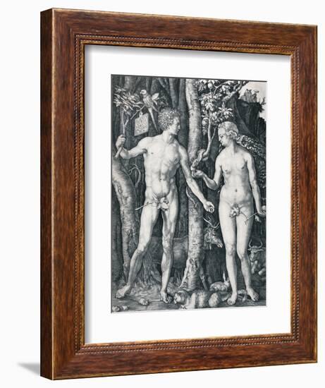 Adam and Eve, 1504-Albrecht Dürer-Framed Giclee Print