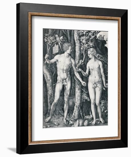 Adam and Eve, 1504-Albrecht Dürer-Framed Giclee Print