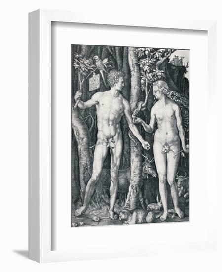 Adam and Eve, 1504-Albrecht Dürer-Framed Giclee Print